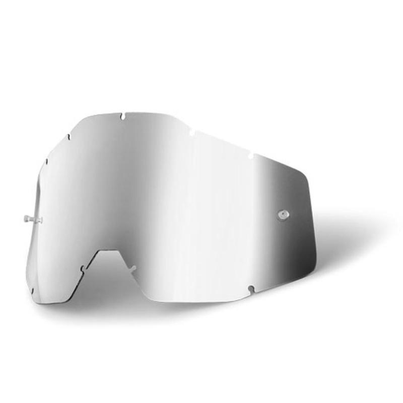 100% fits racecraft,accuri,strata youth goggle replacement lens,silver mirror,