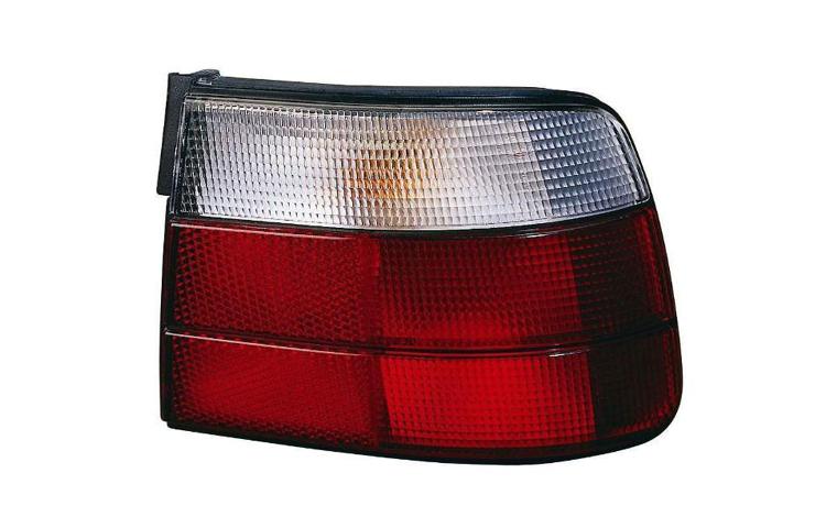 Passenger side replacement red/clear outer tail light 89-95 bmw e34 5-series 4dr