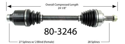 Empi 80-3246 cv half-shaft assembly-cv joint half shaft