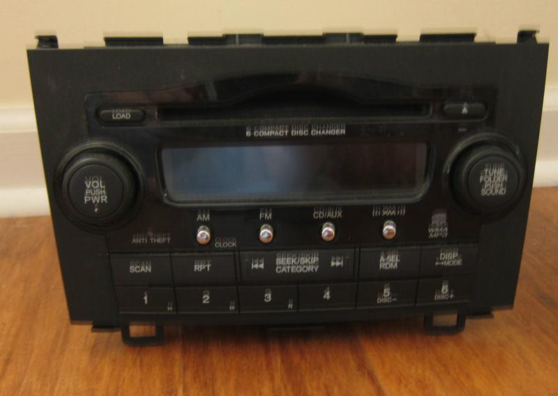 Original 2007 honda crv 6-cd changer mp3 wma radio stereo with unlock code