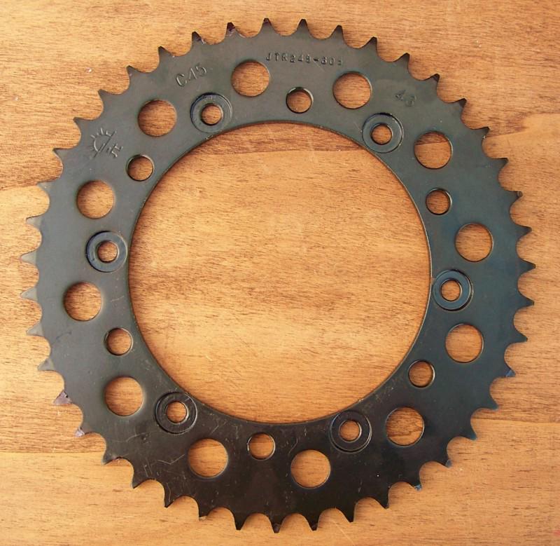 1983-1987 honda xl600r black rear sprocket 43 tooth (stock) jtr245-43 (nos) 