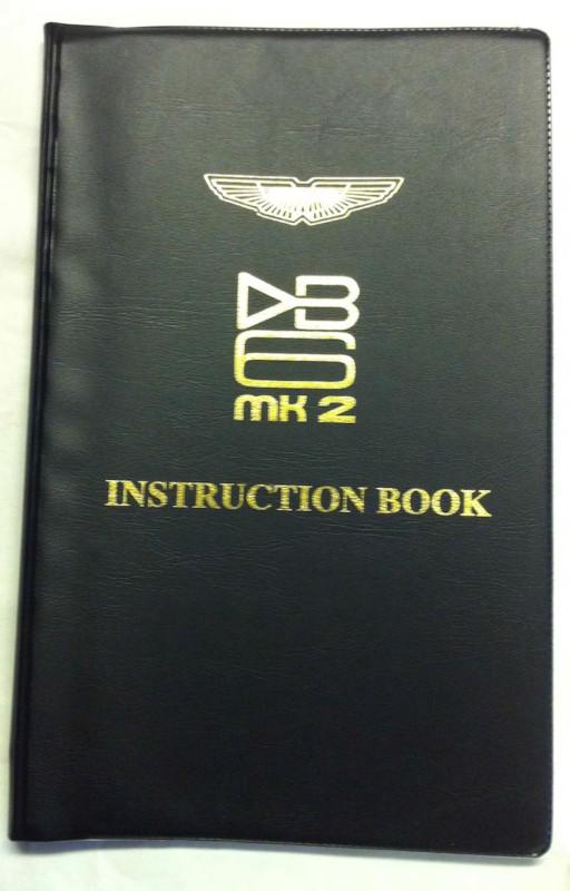 Aston martin db6 mk 2 instruction book black vinyl cover