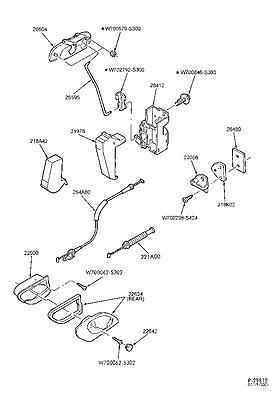 F6rz5426604aaa handle assy door outer 96 97 98 contour