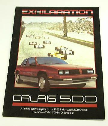 1985 85 oldsmobile calais 500 brochure pace car replica