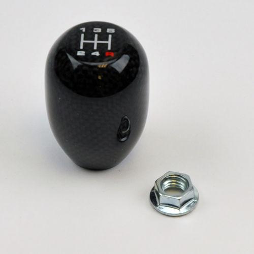 Jdm real carbon fiber 5 speed gear shift knob fits honda acura