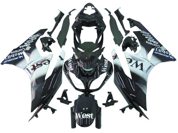 Injection molded abs plastic fairing body work for kawasaki zx6r zx-6r 2009-2011