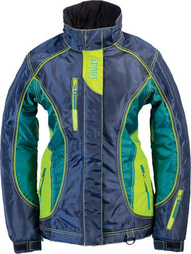 Divas snowgear divine ii womens motorcycle jacket blue/green x-large