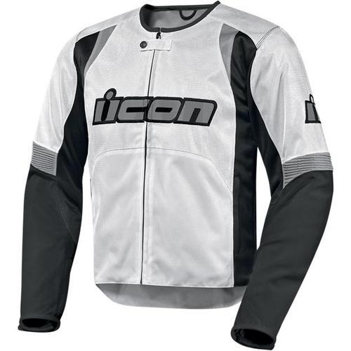 Icon jacket overlord textile motorcycle white 2xl