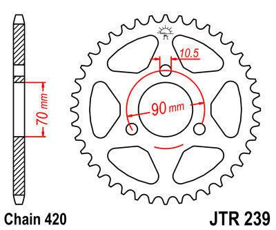 Jt sprocket rear 47t steel fits honda cr80 ra 1980