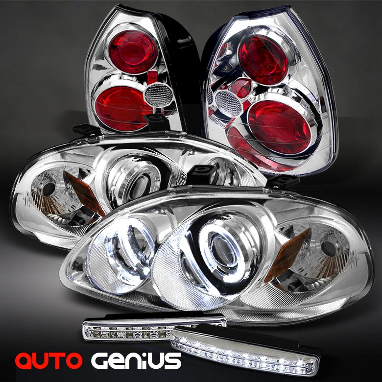 96-98 civic 3dr projector headlights + altezza tail lights + daytime running led