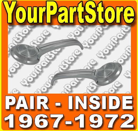 67-72 chevy gmc pu pickup truck inside interior inner door handle handles pair