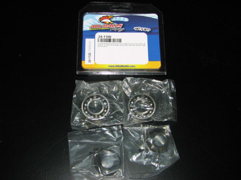 All balls crank crankshaft bearing kit fits ktm mini adv 50 1997-99