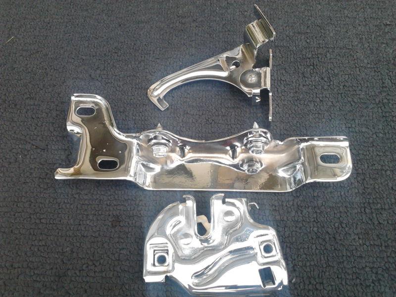 78-87 regal cutlass el camino malibu monte carlo chrome hood latch catch bracket