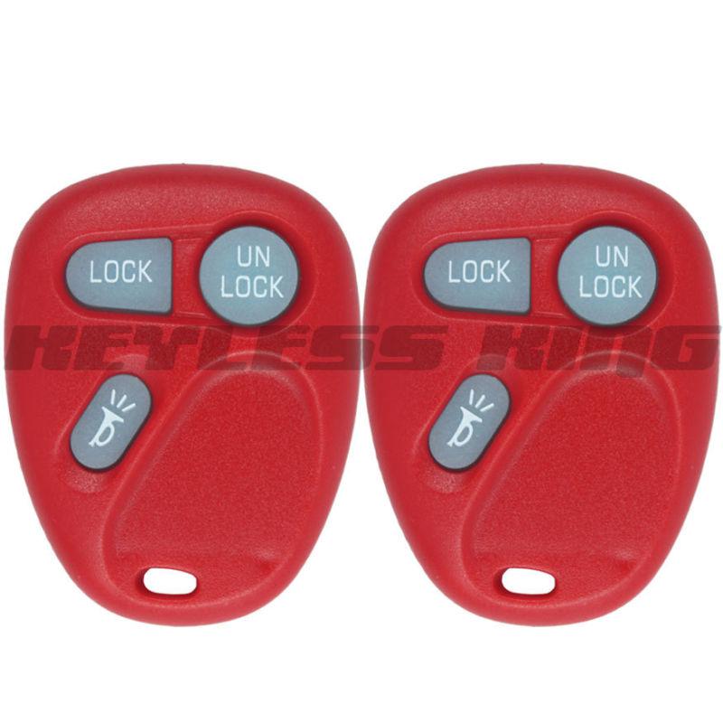 2 new red glow in dark replacement keyless remote key fob clicker for 15042968