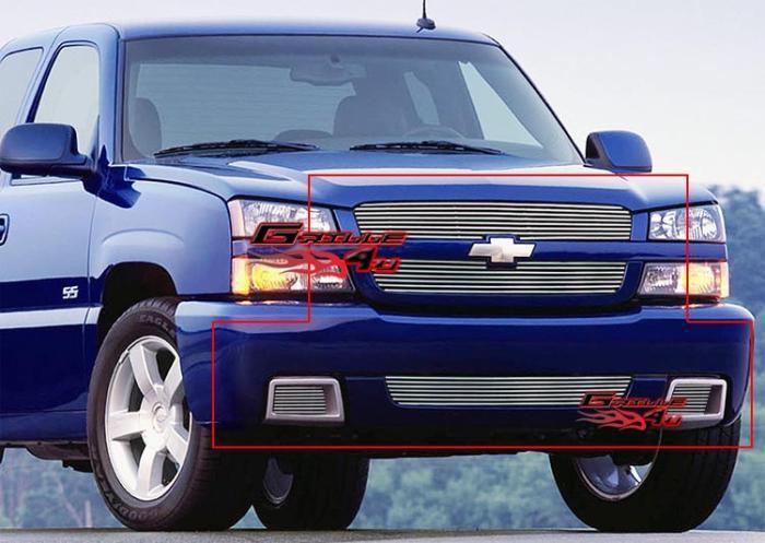 03-05 chevy silverado 1500 ss billet grille combo