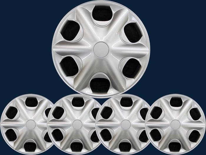 00-01 toyota camry 6 spoke 15" silver replica hubcaps new set/4 b8827-15s by cci