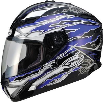 Gmax gm78 full face helmet firestarter black/blue m g178215 tc-2