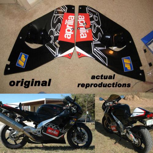 Side fairing decals for a 1999-2000.5 aprilia rsv mille