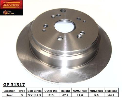 Best brakes usa gp31317 rear brake rotor/disc-disc brake rotor