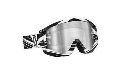 Scott recoil xi pro w/ clear works lens adult goggles,grid locke black/white