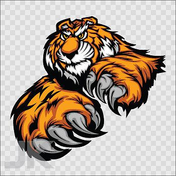 Decal stickers tiger tigers angry attack paw nails jungle wild cat 0500 ka93x