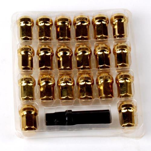 Gau 20pcs golden d1 spec m12 x 1.5 racingwheel nuts screw for honda ford toyota