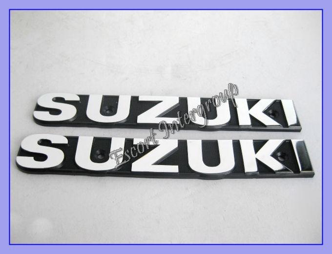 Suzuki gs100 tank emblem “silver” l&r (2pcs)