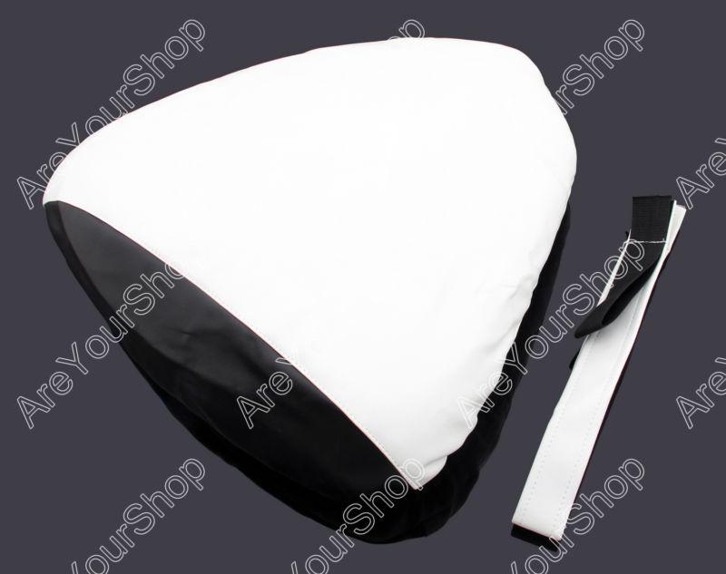Passenger rear pu leather seat cowl cover pillon yamaha yzf r6 2006-2007 white