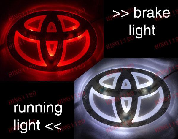 Toyota vios-08 reiz-09 rav 4 (white&red) led truck logo emblem tail car badge