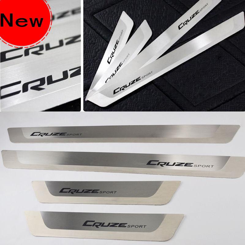 Chevrolet cruze stainless steel thin scuff plate sport style door sills