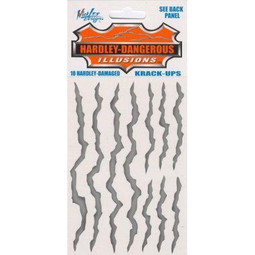 Hardley dangerous illusions krack ups  sheet of 10 scratch/crack gag decals