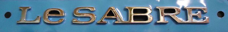 New genuine buick "lesabre" nameplate fits side door/fender 1997-1999  #25622286