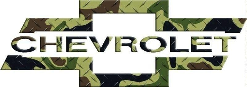 Chevy bowtie chevrolet diamond plate camo decal sticker