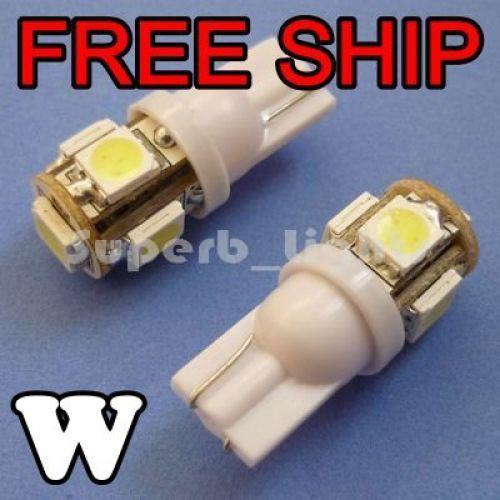 2 194 168 t10 5-smd white high power led car light bulb