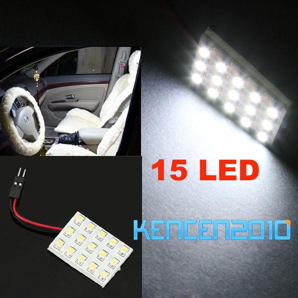 12v 15led dc 1210 smd car interior lamp light led bulb t10 ba9s dome pure white