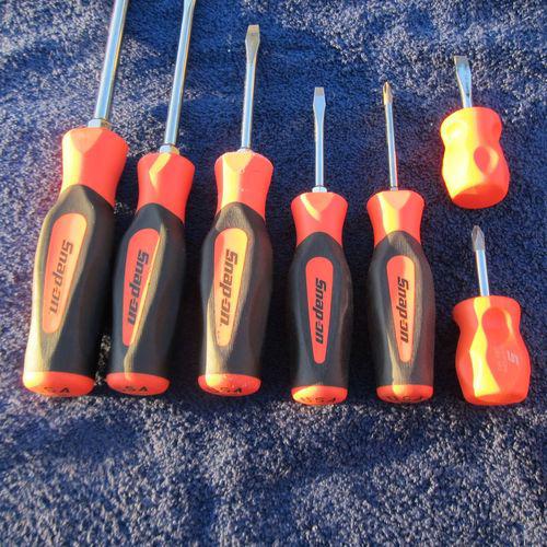 Snap-on 7 pc. orange instinct screwdiver set snap on tools