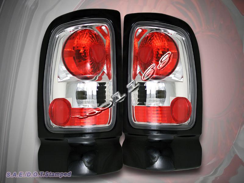 1994-2001 dodge ram brand new chrome tail lights brake lamps