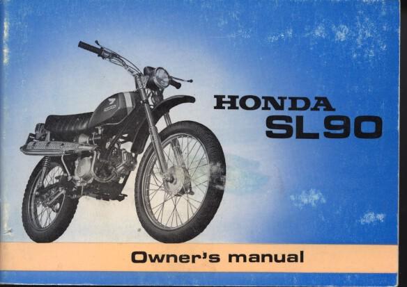 1969 honda sl90 owner's manual