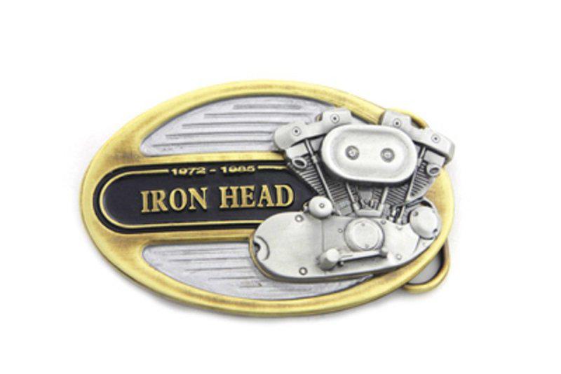 1972-1985 sportster ironhead motor with lettering oval belt buckle 