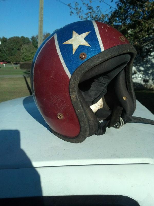 Rebel flag helmet, 3/4 helmet, rebel flag, vintage helmet, rare helmet