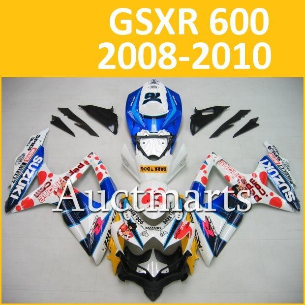 Fit suzuki 08 09 10 gsxr 750 gsxr 600 gsx-r 2008 2009 2010 fairing k8 b13 j7