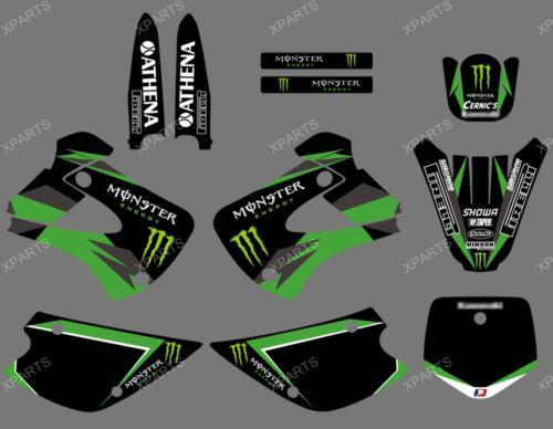 Graphics backgrounds decals for kawasaki kx85 kx100 2004 05 06 07 08 09 10 11 12