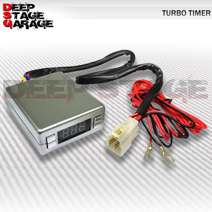 Universal digital display mt+at auto programmable box style turbo timer silver
