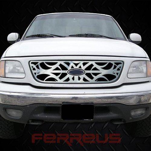 Ford f150 99-03 bar-style tribal polished stainless truck grill insert add-on