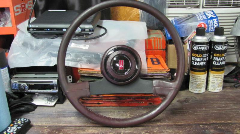 Olds cutlass 442 custom steering wheel oem maroon burgandy vtg 70's 80's gm 