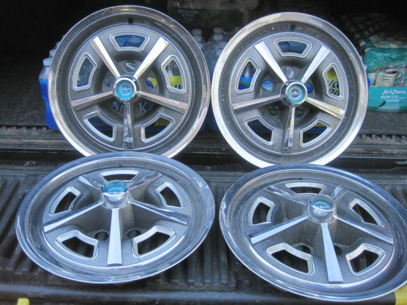 Set of 4 1969 69 ford thunderbird 15" mag  hubcap hub cap c9sz1130d 