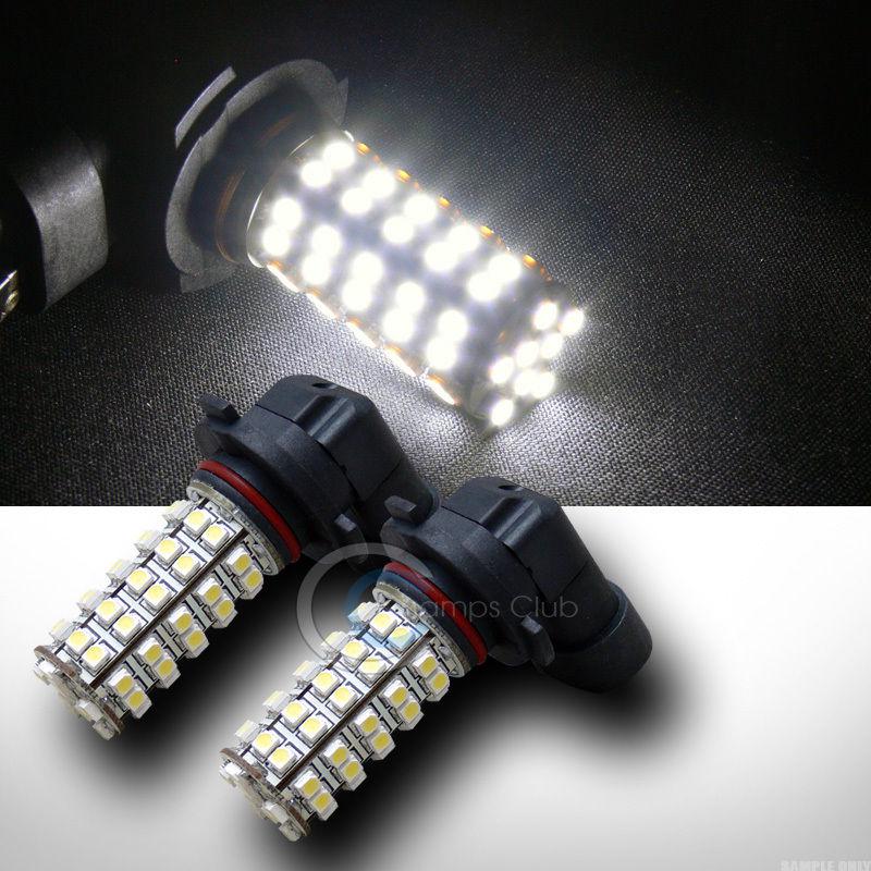 2pc xenon white 9006/hb4/9012 68x smd led head fog/driving light lamp bulbs 12