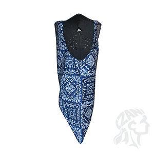 Neodanna motorcycle biker, ski neoprene & bandanna face mask - blue paisley