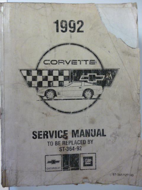 1992 gm corvette factory  service manual original