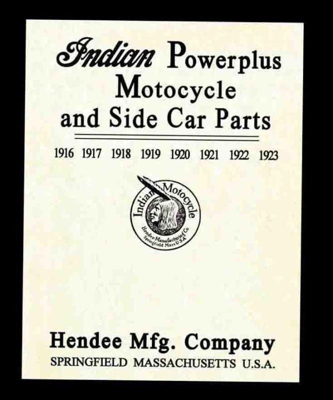 1916-1923 indian power plus powerplus parts manual